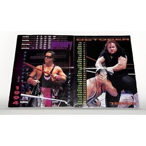 Vintage WWF WWE Wrestling Posters Bret Hart Undertaker 16x28‎ Bonus Hogan